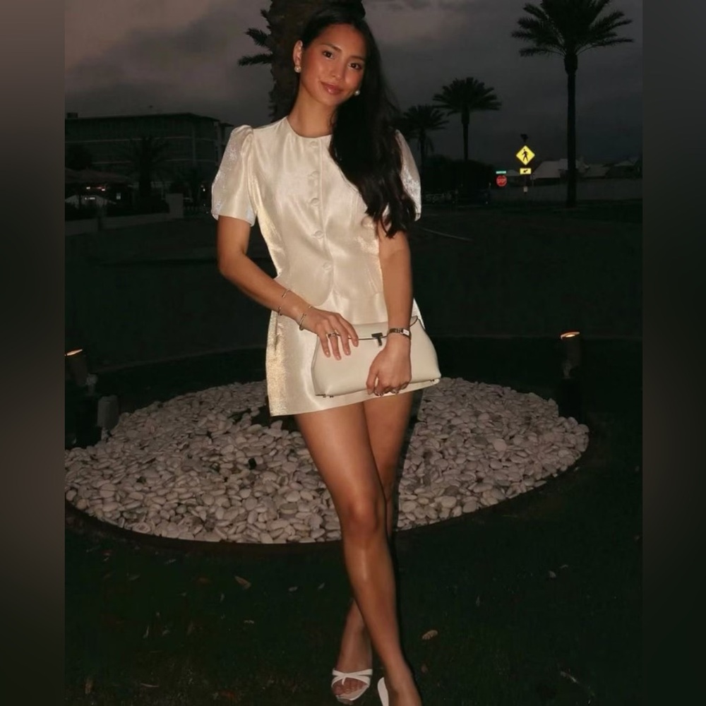 Reformation Mika Cream Mini Dress - Picture 8 of 16